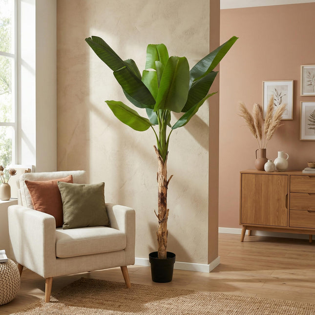 Kunstplant Bananenplant Musa - ↕190cm