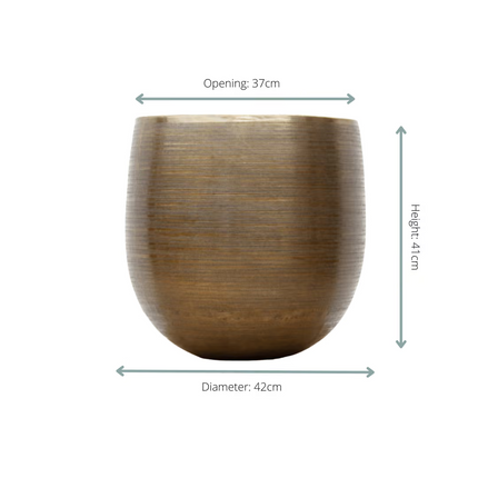 Plantenpot Rowen gold - ↕41cm - Ø42cm