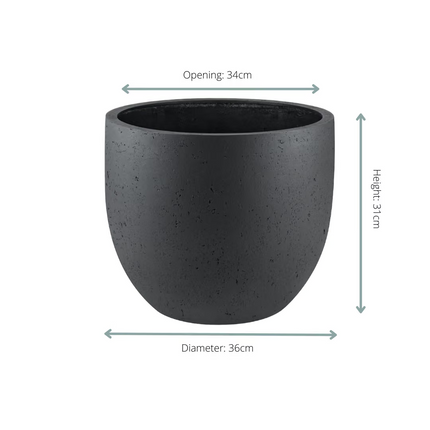 Plantenpot Grigio New Egg Antraciet - ↕31cm - Ø36cm