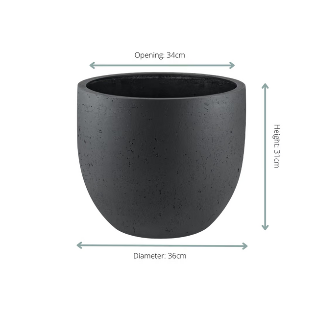 Plantenpot Grigio New Egg Antraciet - ↕31cm - Ø36cm
