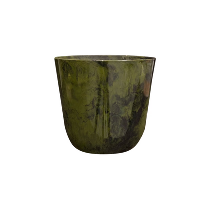 Plantenpot Palermo marble groen - ↕25cm - Ø27cm
