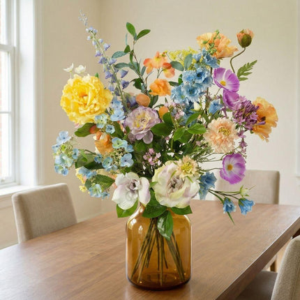 Kunstbloemen boeket - Soft Spring Deluxe - Real Touch - 18 stelen - ↕85cm