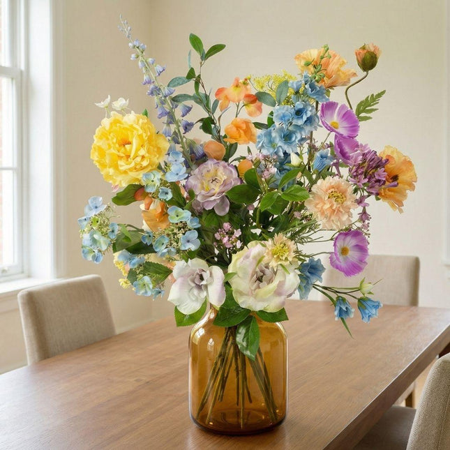 Kunstbloemen boeket - Soft Spring Deluxe - Real Touch - 18 stelen - ↕85cm