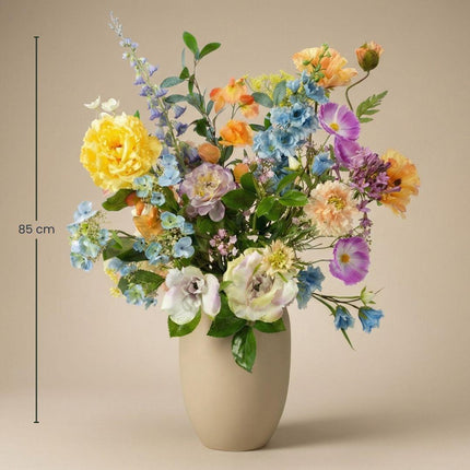 Kunstbloemen boeket - Soft Spring Deluxe - Real Touch - 18 stelen - ↕85cm