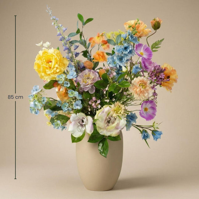 Kunstbloemen boeket - Soft Spring Deluxe - Real Touch - 18 stelen - ↕85cm