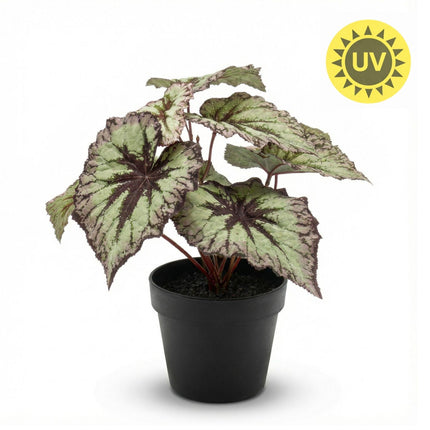 Kunstplant Begonia in pot - ↕26 cm