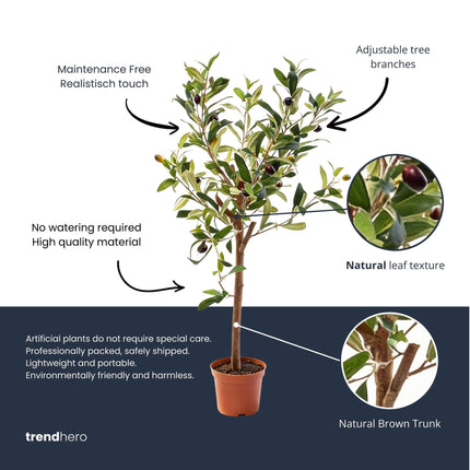 Kunstplant Olijfboom in pot - ↕65cm