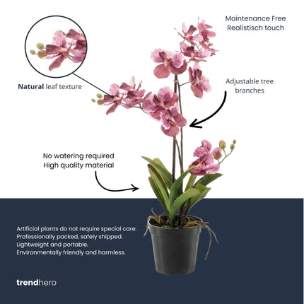 Kunstplant Orchidee Vanda in pot -↕60cm