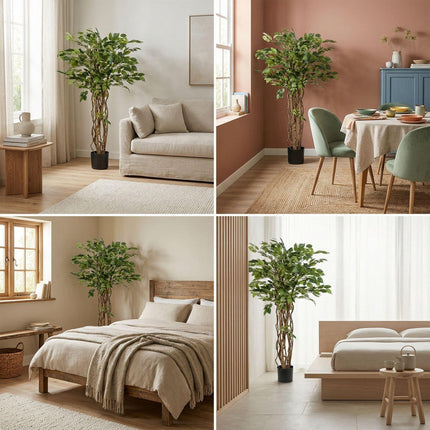 Kunstplant Ficus Liana - Vioolbladplant - ↕140cm