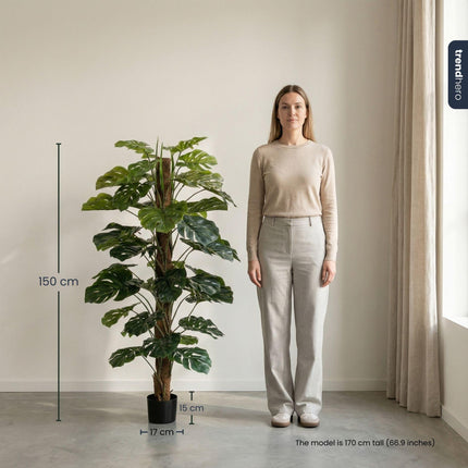 Kunstplant Monstera op stok - ↕150 cm