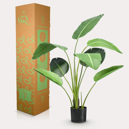Kunstplant Strelitzia nicolai - Paradijsvogelbloem - ↕120cm - Ø15cm