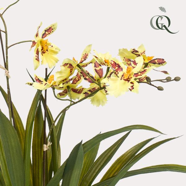 Kunstplant Orchidee - Geel - ↕45cm - Ø16cm