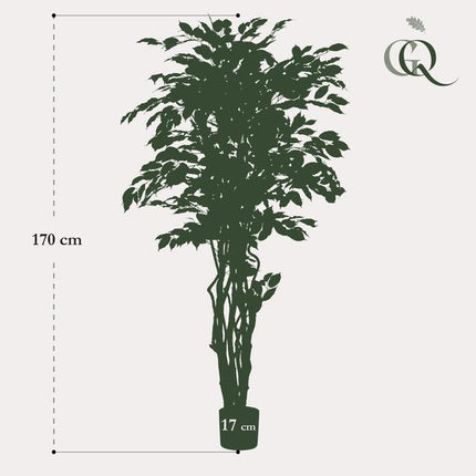 Kunstplant Ficus liana - Vioolbladplant - ↕170cm