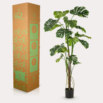 Kunstplant Monstera - Gatenplant - ↕180cm - Ø17cm