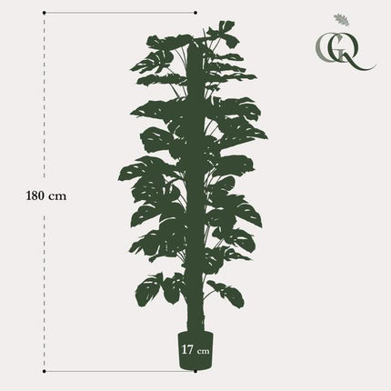 Kunstplant Monstera Deliciosa - ↕180cm - Ø17cm