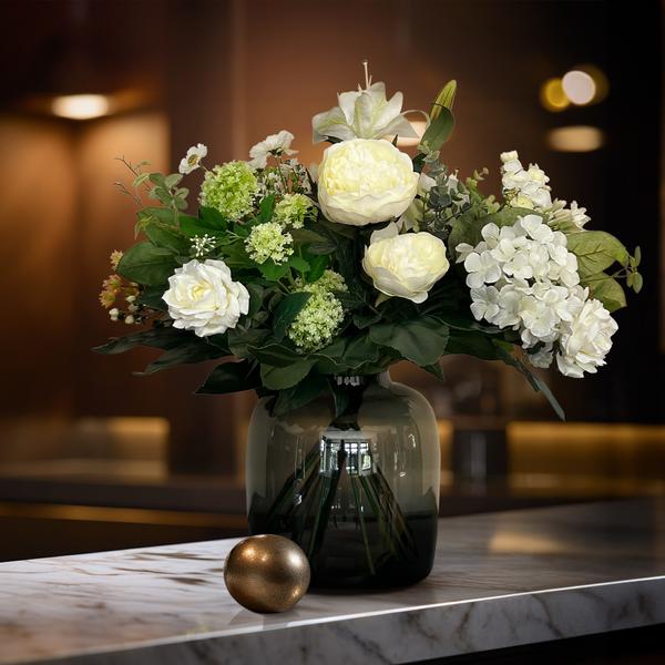 Kunstbloemen - Bouquet M - White Dream - ↕60cm