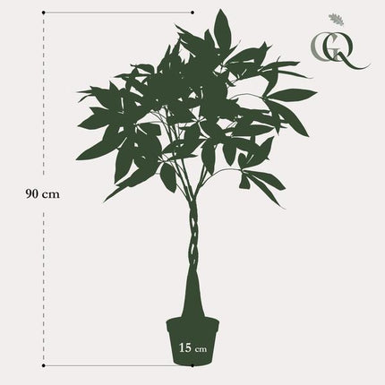 Kunstplant Pachira Aquatica - Geldboom - ↕90cm - Ø15cm