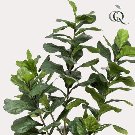Kunstplant Ficus Lyrara - Tabaksplant - ↕210cm - Ø17cm