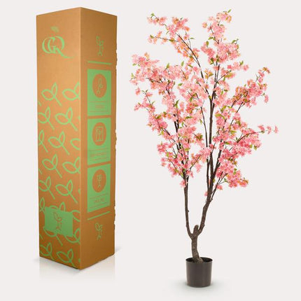 Kunstplant Prunus - Kersenbloesem - Roze - ↕210cm