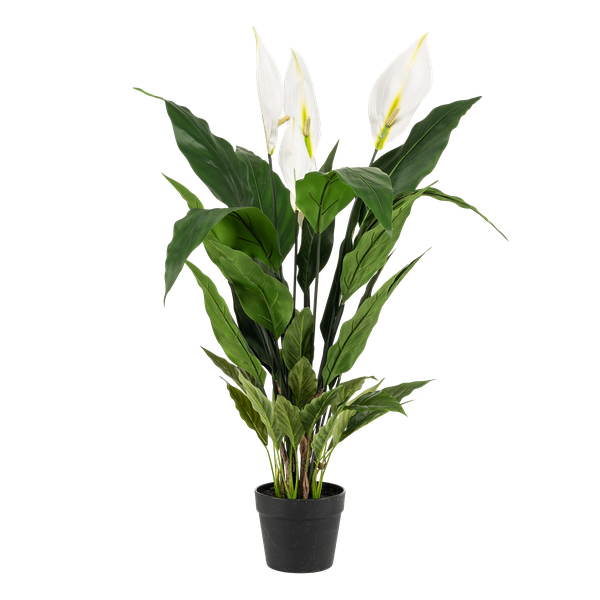 Kunstplant Spathiphyllum - Lepelplant - ↕90cm - Ø15cm