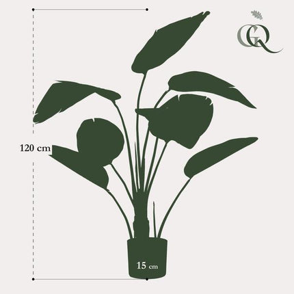 Kunstplant Strelitzia nicolai - Paradijsvogelbloem - ↕120cm - Ø15cm