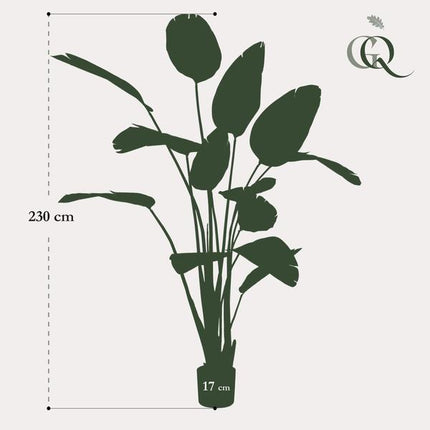 Kunstplant Strelitzia Nicolai - Paradijsvogelbloem - ↕230cm - Ø17cm