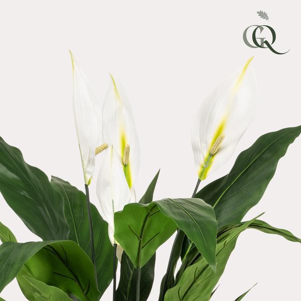 Kunstplant Spathiphyllum - Lepelplant - ↕90cm - Ø15cm