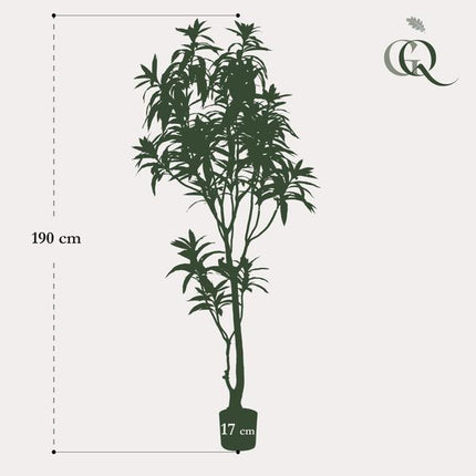 Kunstplant Dracaena - Drakenboom - ↕190cm - Ø17cm