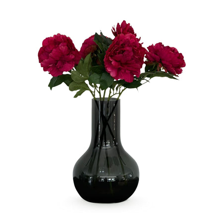 Kunstbloemen Solo - Dark Pink - Peonies - 5x - ↕65cm