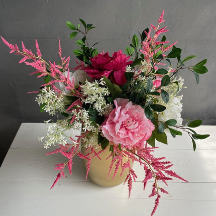 Kunstbloemen - Boeket L - Shiny Pink - ↕80cm