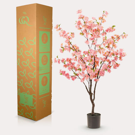 Kunstplant Kersenbloesem - Roze - ↕135cm - Ø14cm