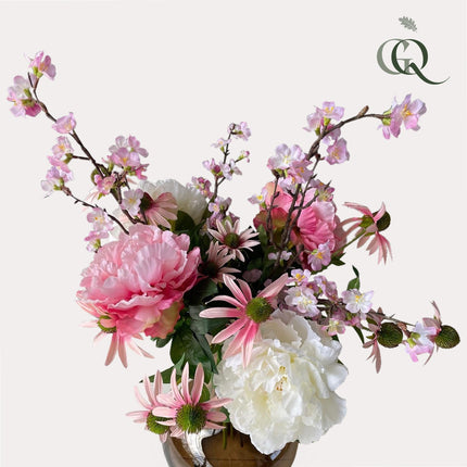 Kunstbloemen - Boeket L - Pink Summer - ↕80cm