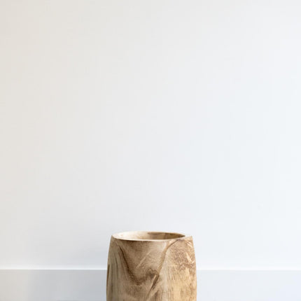 Pot - Hout lichtbruin - Pia pot - M - H25 - W23 - Plantenpot