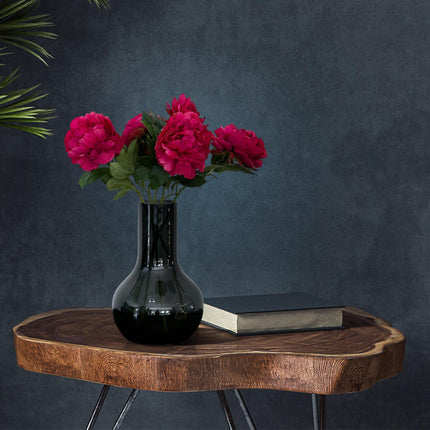 Kunstbloemen Solo - Dark Pink - Peonies - 5x - ↕65cm