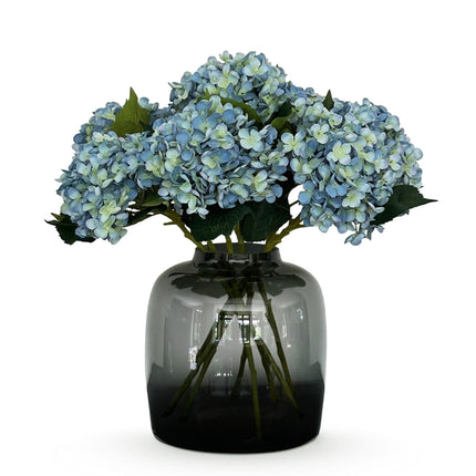 Kunstbloemen Solo - 8x - ↕52cm - Hydrangea Flower - Blue