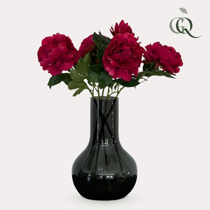 Kunstbloemen Solo - Dark Pink - Peonies - 5x - ↕65cm