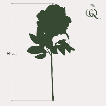 Kunstbloemen Solo - Dark Pink - Peonies - 5x - ↕65cm