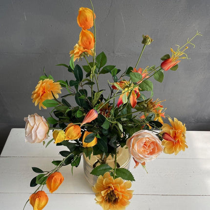 Kunstbloemen - Boeket L - Pretty Orange - ↕80cm