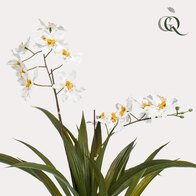 Kunstplant Orchidee - Wit - ↕45cm - Ø16cm