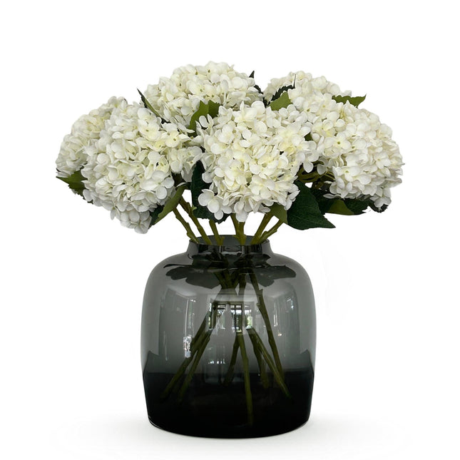 Kunstbloemen Solo - White - Hydrangea Flower - 8x - ↕52cm