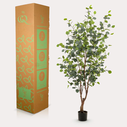 Kunstplant Eucalyptus - Blauwe Gomboom  - ↕140cm - Ø15cm