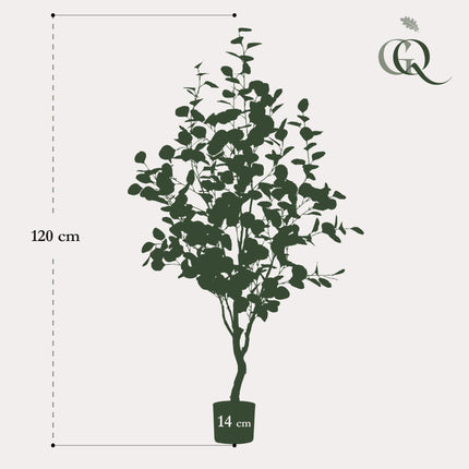 Kunstplant Eucalyptus - Blauwe Gomboom - ↕120cm - Ø14cm